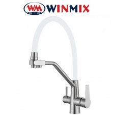 Змішувач для кухні Вухо під осмос рефлекторний Winmix FUL REFLECTOR WHITE (Chr-021) SUS304 з нержавіючої сталі, Польща