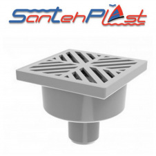 Душовий трап із пластиковими ґратами TV-150-50.01 DN50, Santehplast