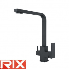 Змішувач для кухні Вухо Rix KUB (Chr-021) BLACK з виходом для питної води, SUS304 з нержавіючої сталі