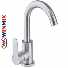 Змішувач для умивальника Winmix DAX (Chr-001-C) з нержавіючої сталі, Польща.