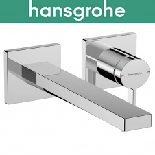 Змішувач Hansgrohe (art 73051000) для раковини одноважільний, настінного прихованого монтажу з виливом, Tecturis E, Хром