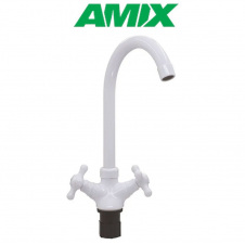 Змішувач для кухні з термопластику AMIX Pablo-275 White (з підводкою), Білий
