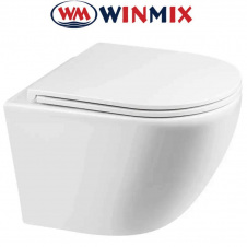Унітаз підвісний Winmix PREMIUM ELLIPSE 0301-R 495*365*365mm, система змиву RIMLESS