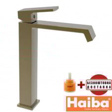Змішувач високий для умивальника HAIBA Gaudi BRUSHED GOLD (Chr-001) High