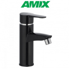 Змішувач для умивальника з термопластику AMIX Sergio-001 Black (без підведення), Чорний