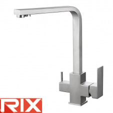 Змішувач для кухні Вухо Rix KUB (Chr-021) з виходом для питної води, SUS304 з нержавіючої сталі