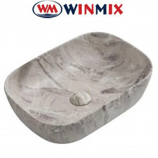 Раковина (умивальник) накладна Winmix Premium DIVERSE-0113 MARBLE 455*325*135mm (мармур)