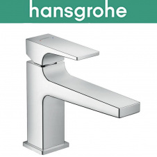 Змішувач Hansgrohe (art 32500000) для раковини одноважільний зі зливною гарнітурою Push-Open, Metropol 100, Хром