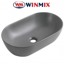 Раковина (умивальник) накладна Winmix Premium ELLIPSE-0109 500*300*140mm GRAY (графіт)