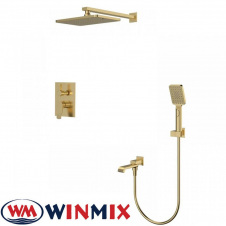 Вбудована душова система для ванни з коротким носом Winmix Premium Dali inner box Brushed Gold (Chr-009), Польща