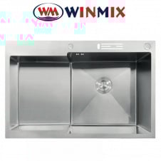 Кухонна мийка Winmix MH7849R-HK Nano-Silver &quot;Глибоке крило&quot; з підставкою під ножі з нержавіючої сталі