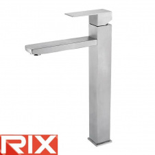 Змішувач для умивальника високий Rix KUB-001 High LONG, SUS304 з нержавіючої сталі