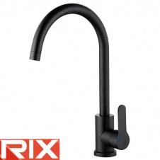 Змішувач для кухні Вухо Rix DAX (Chr-011) Black, SUS304 з нержавіючої сталі