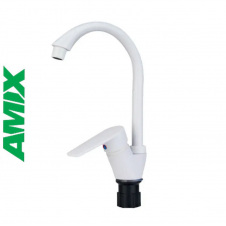 Змішувачі для кухні из термопластика AMIX Oscar-011 White (з підводкою), Білий