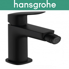 Змішувач Hansgrohe (art 71201670) для біде Logis 110 Fine зі зливним гарнітурою, чорний матовий