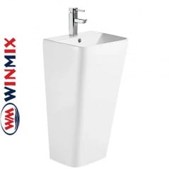 Раковина (умивальник) моноблок для підлоги Winmix Style-1101 440*380*830mm (біла) з отвором під змішувач і переливом Кропивницкий
