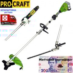 Акумуляторний триммер газонний Procraft PTA20/2 безщіткова тушка (без АКБ и ЗП) 2 насадки (сучкоріз, кущоріз)+сетифікат Луцк
