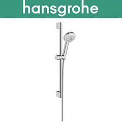 Душовий набір зі стійкою Hansgrohe (art 26651400) Crometta 100 Vario 65 см, Хром Вишневе