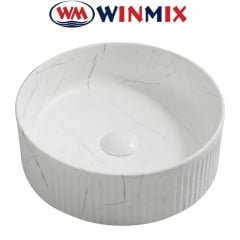 Раковина (умивальник) накладна Winmix Premium WAVE-0102 Marble 370*370*130mm (мармур) Днепр