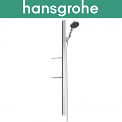 Душовий набір зі стійкою Hansgrohe (art 27673000) з мильницею Rainfinity 130 3jet 150 см, Хром Киев