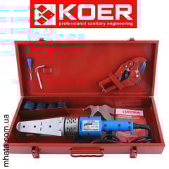 Паяльник для поліпропіленової труби KOER SET-01 (700Вт, 4 насад., ножиці) Ірпінь