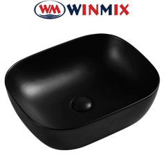 Раковина (умивальник) накладна Winmix Premium DIVERSE-0101 BLACK 490*395*150mm (чорна) Ивано-Франковск