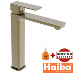 Змішувач для умивальника HAIBA Kubus High BRUSHED GOLD (Chr-001) Київ