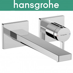 Змішувач Hansgrohe (art 73051000) для раковини одноважільний, настінного прихованого монтажу з виливом, Tecturis E, Хром Фастов