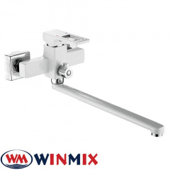 Змішувач для ванни довгий ніс Winmix Premiun Dante EURO White-Chrome (Chr-006), Польща Киев