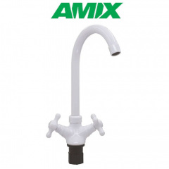 Змішувач для кухні з термопластику AMIX Pablo-275 White (з підводкою), Білий Чернівці