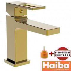 Змішувач для умивальника HAIBA KANT BRUSHED GOLD (Chr-001) Михайлівка