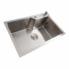 Кухонна мийка Platinex Handmade 65*43 (з сифоном, дозатором та кріпленням), Нержавіюча сталь Мелитополь