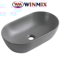 Раковина (умивальник) накладна Winmix Premium ELLIPSE-0109 500*300*140mm GRAY (графіт) Ужгород
