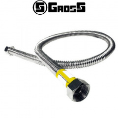 Шланг для газу з гофрованої нержавіючої сталі DN12 INOX 1/2" ГГ 60 см, Gross Первомайськ