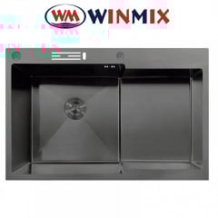 Кухонна мийка Winmix MH7849L-HK Nano-Black &quot;Глибоке крило&quot; з підставкою під ножі з нержавіючої сталі Киев