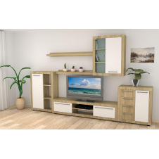 Модульні меблі вітальня Компаніт МГ-1 колір дсп дуб-сонома-комбі складальна