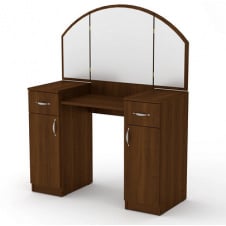 Туалетний столик Компаніт Трюмо-4 дсп кольору горіх із дзеркалом та шухлядками