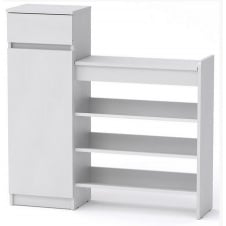 Тумба-шкафчик Компанит ТО-16 дсп альба белого вета для обуви в прихожей