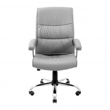 Офісне крісло Richman Торонто хром кожзам сірий