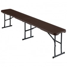 Складная туристическая лавка чемодан Джили АМФ 180х28 см коричневая пластиковая для кемпинга