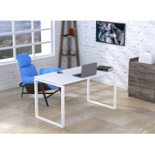 Письменный стол Loft-design Q-135х70х75 см белый цвет
