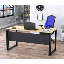 Письмовий стіл офісний Loft-design G-160-16 з царгою стільниця 1600х700 мм дуб-борас