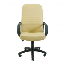 Офісне крісло Richman Prius кожзам бежевий на пластикових колесах