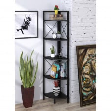 Кутовий стелаж Loft-Design L-175 відкритий венге-темний