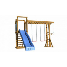 Дитячий майданчик SportBaby-15 з гіркою рукоходом гойдалками дерев'яний для вулиці