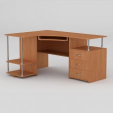 Комп'ютерний стіл Компаніт СУ-4 1500х1100х766 мм вільха