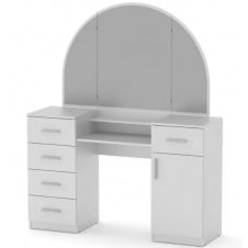 Туалетний столик Компаніт Трюмо-5 1400х1700х420 мм для спальні біле