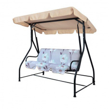Садовая качель Vitan Veronika 140х51 cм на ножках сидение тюльпаны