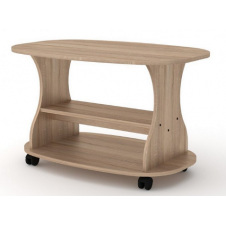 Столик журнальный Компанит Каприз овальный дсп Дуб-сонома