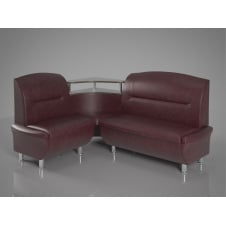 Кухонний куточок Смузі Sentenzo диванчик 160х125 см шкірозамінник бардовий